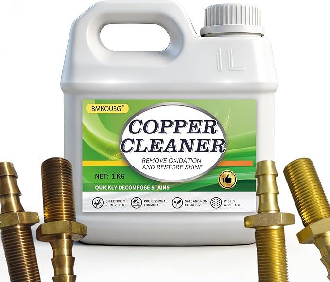 Copper Cleaner & Polish & Rust Remover - Three-in-one Action Fast-Acting Removes Rust, Oxidation and Restores Shine | Professional Grade Brass Cleaner Safe for Various Copper Products (1 KG) - NeatNest