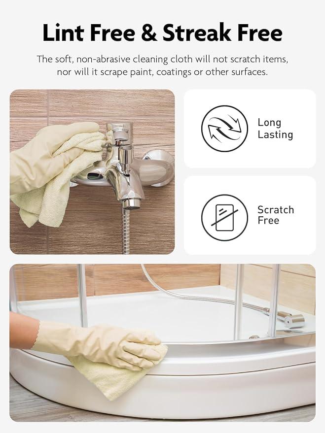 Fantasticlean Microfiber Cleaning Cloth Roll -30 Pack, Tear Away Microfiber Towels, 12" x 12", Reusable, Washable, Scratch Free, Ultra Absorbent Dishcloth for Car, Home Supplies, Pet, Kitchen (Beige) - NeatNest