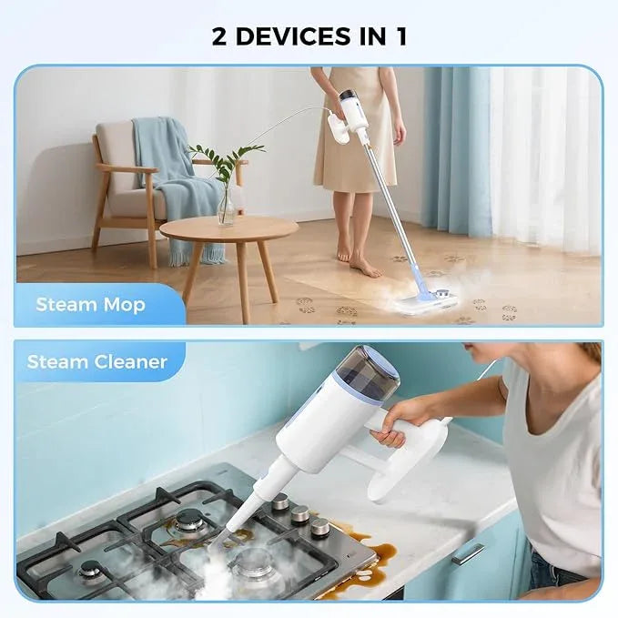 10 in 1 Floor Steamer with Detachable Handheld Steam Cleaner Perfect for Hardwood Floors, Clothes, Windows, Tiles, Furniture, Carpet, Whole Home Use,Steam Mop for Floor Cleaning - NeatNest