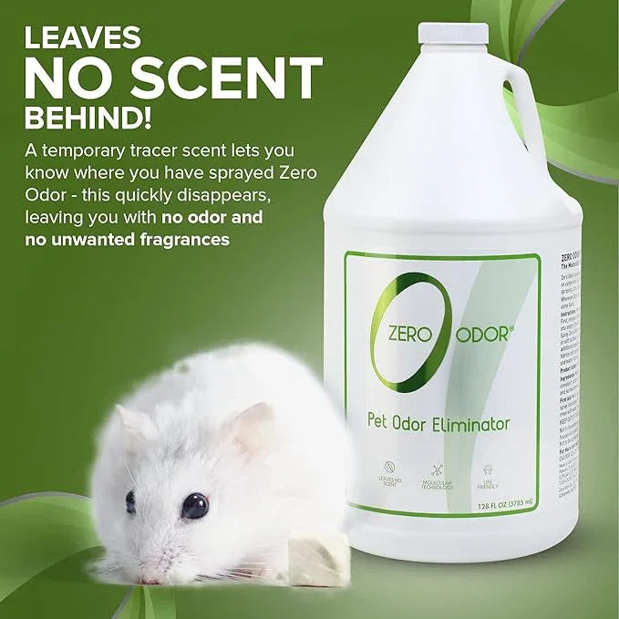 Zero Odor - Pet Odor Eliminator for strong odor, Eliminate Air & Surface Odors – Patented Molecular Technology Best For Carpet, Furniture, Beds Smell Great Again (128 Ounces) - NeatNest