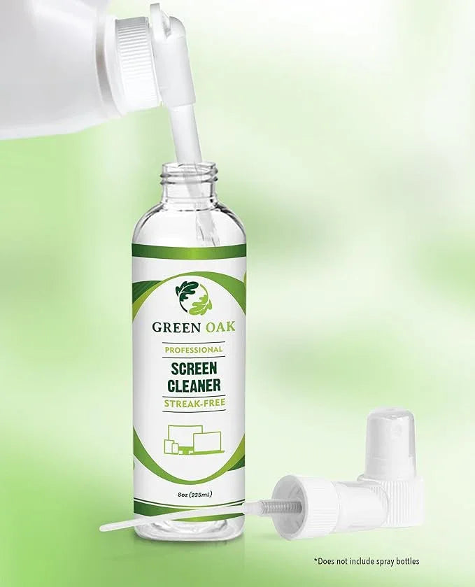 Green Oak Screen Cleaner Refill Professional Screen Cleaner Spray - Best for LCD & LED TV, Tablet, Computer Monitor, Phone - Safely Cleans Fingerprints, Dust, Oil (1 Gallon) - NeatNest