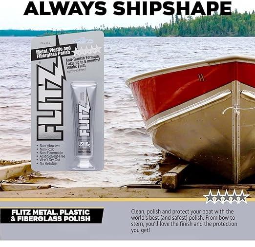 Flitz Multi-Purpose Metal Polish Paste - 1.76oz Tube of USA-Made Chrome Polish - Works on Stainless Steel, Aluminum, Plastic, Jewelry and Cars - Non-Abrasive Cleaner & Rust Remover (20 Pack) - NeatNest