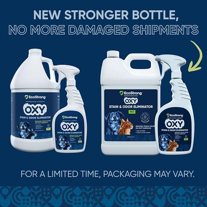 Oxy Pet Carpet Cleaner Spray | Pet Stain Remover for Pet Urine, Cat Pee, Dog Poop | Deep Spot Treating Action on Carpeting, Upholstery, Laundry, Pet Beds & More (160 Fl Oz) - NeatNest