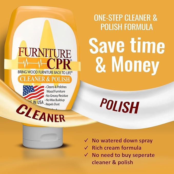 Furniture CPR Wood Furniture Cleaners & Polish 18oz-Cabinet Cleaner for Woods Paneling, Doors, Natural Furniture Polish And Wood Floor Cleaner (18 Ounce (Pack of 2)) - NeatNest