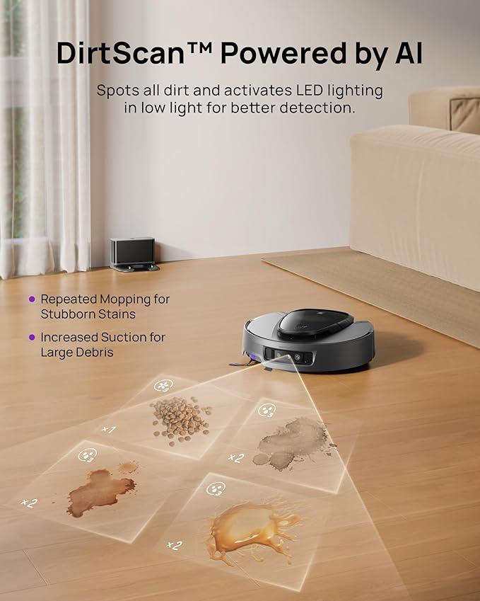 3i G10+ Robot Vacuum and Mop Combo, 18,000 Pa Suction, 60-Day Hands-Free Cleaning with Quiet Debris Compression, Smart LiDAR Navigation, Auto Extension Along Edges, Ideal for Hard Floors & Carpets - NeatNest