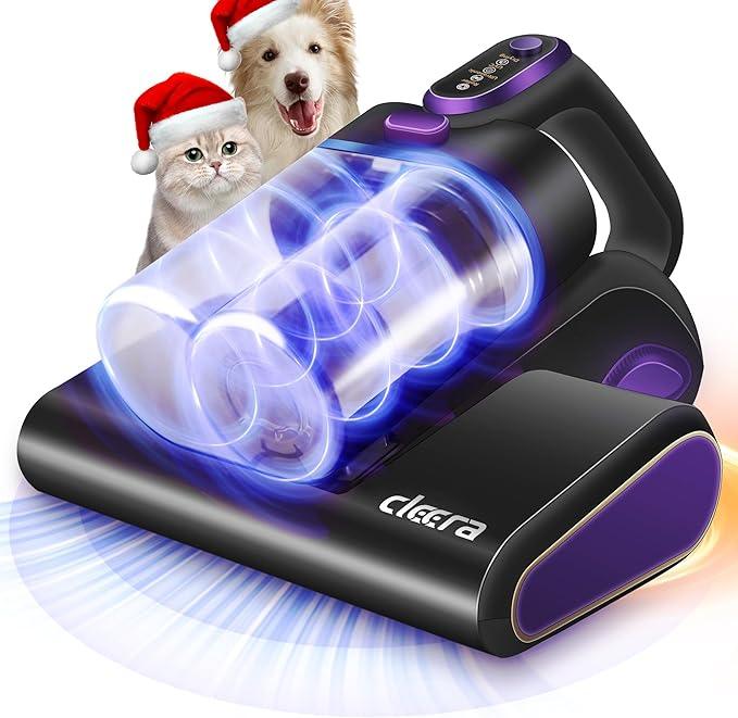 Mattress Vacuum Cleaner, 16KPa Suction Bed/Couch Vacuum, 253.7nm UV-C+140°F Heating+HEPA Filter, 600W Pet Hair Remover for Mattress/Sofa/Crib, Lightweight Corded Deep Cleaner - NeatNest