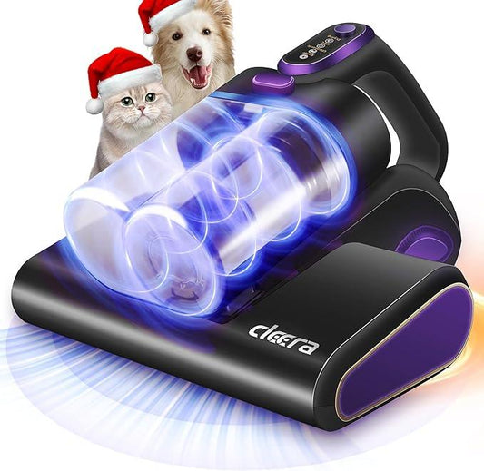 Mattress Vacuum Cleaner, 16KPa Suction Bed/Couch Vacuum, 253.7nm UV-C+140°F Heating+HEPA Filter, 600W Pet Hair Remover for Mattress/Sofa/Crib, Lightweight Corded Deep Cleaner - NeatNest