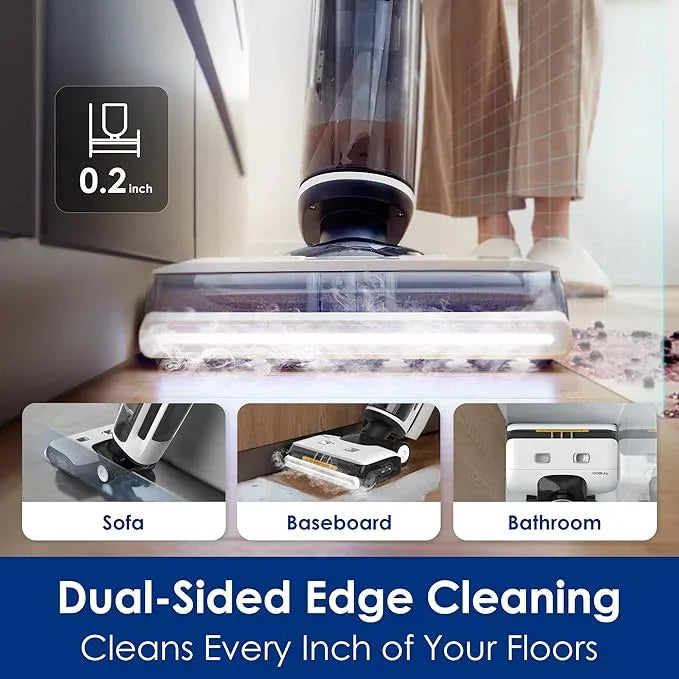 Tineco Floor ONE S7 Steam Cordless Wet Dry Vacuum Steam Mop All-in-One, Floor Washer for Sticky Mess Clean Up on Hard Floors with Digital Display, Self-Cleaning, Edge Cleaning, Safe for Kids & Pets - NeatNest