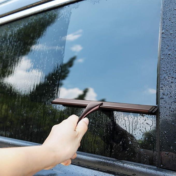Hiware All-Purpose Shower Squeegee for Shower Doors, Bathroom, Window and Car Glass - Bronze, Stainless Steel, 14 Inches - NeatNest