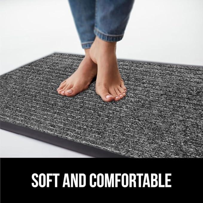GORILLA GRIP Waterproof Traffic Guard Door Mat, 60x36, Heavy Duty Entryway Mats, Strong Rubber Back Commercial Utility Rugs for Office Hallway, Garage Floor and Home, Low Profile Carpet, Light Gray - NeatNest
