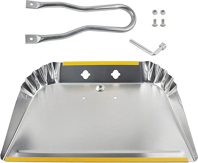 PHYEX 3-Pack 17" Heavy Duty Metal Dust Pans, Wide Dustpans for Household, Easy to Assemble - NeatNest