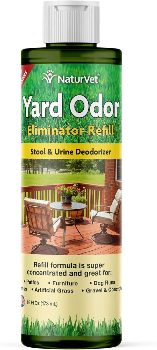 NaturVet – Yard Odor Eliminator | Eliminate Stool and Urine Odors from Lawn and Yard | Designed for Use on Grass, Plants, Patios, Gravel, Concrete & More | 16 oz Refill - NeatNest
