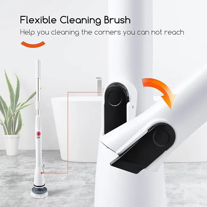 Cordless Electric Spin Scrubber,380RPM High Speed Rotation,Fast Charging-Long Lasting,Power Scrubber with 3 Replaceable Scrubbing Brush Heads for Cleaning Bathroom Bathtubs, Tile Gaps, Mirrors - NeatNest