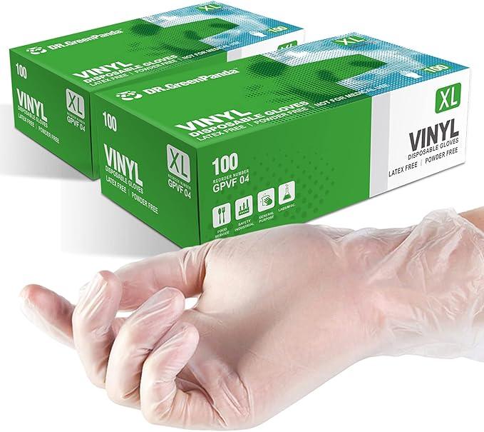 Clear Vinyl Food Safe Disposable Gloves Latex Free Powder Free for Food Prep Handling Cooking Cleaning - NeatNest