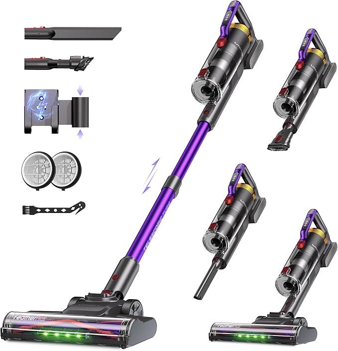 UNINELL HOME UV2 Cordless Vacuum Cleaner, 48000Pa/550W Vacuum Cleaners for Home, Lightweight Stick Vacuum with 65Mins Runtime, Self-Standing&Wall Mount Charging, Tangle-Resistant Vacuum for Pet Hair - NeatNest