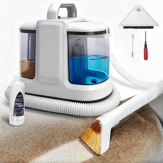 Coospider 18Kpa Portable Carpet Cleaner for Pets Powerful Suction Spot Upholstery Cleaner, Couch Cleaner Machine Deep Cleaner & Stain Remover for Dog Cat Bed, Furniture, Rug, Sofa, Car and Mattress - NeatNest