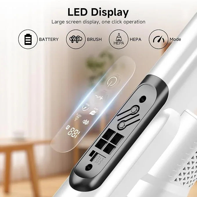 Cordless Stick Vacuum Cleaner with Auto Empty System Self-Charging Base, Powerful Suction for Pet Hair on Carpet & Hardfloor, Lightweight Anti-Tangled Handheld Vacuum, HEPA Filtration, Black - NeatNest