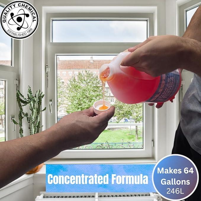 Quality Chemical Glide Streak-Free Outdoor Window Cleaner Washer's Solution - Outdoor Glass Cleaner for Ultimate Window Washing Solution, Perfect for Outdoor Use - Commercial Grade 128oz (Pack of 1) - NeatNest
