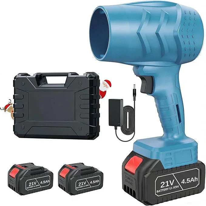 Leaf Blower Cordless with Battery and Charger,21V Electric Handheld Leaf Blower, 950000RPM Powerful Fan with Adjustable Speed, Lightweight Blower for Patio, Lawn, Blowing Leaves and Snow(Blue) - NeatNest