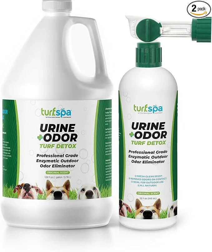 Urine & Odor Turf Detox: 32 oz Sprayer & Gallon Refill Professional Enzyme Cleaner & Odor Eliminator for Artificial Grass, Turf, Concrete, Patios & Kennels, Enzymatic Cleaner for Dogs & Cats - NeatNest