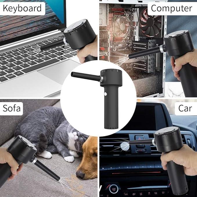 Electric Air Duster, Compressed Air Duster, Portable 45000 RPM Cordless Dust Blower, 6000mAh Battery Air Can Duster, Powerful Computer Keyboard Cleaning Air Spray - NeatNest