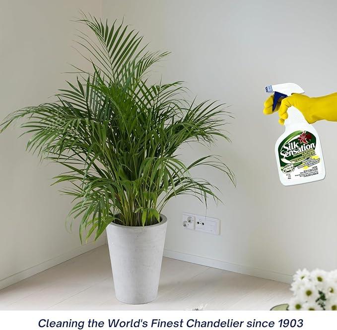 Sparkle Plenty Silk Sensation Artificial Flower & Plant Leaf Cleaner and Shine - Fake Flower Dusting Spray -Silk Plant Cleaner Spray No Wipe - Drip Dry Cleaning Supplies for Artificial Tree (1 Gallon) - NeatNest