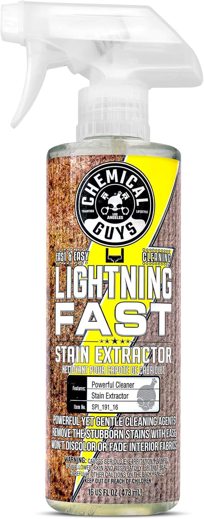 Chemical Guys Lightning Fast Carpet and Upholstery Stain Extractor - Chemical Guys Carpet Cleaner, Great for Fabric, Upholstery, Cars, Home, Office, Furniture, and More, Fresh Scent - 16 oz - NeatNest