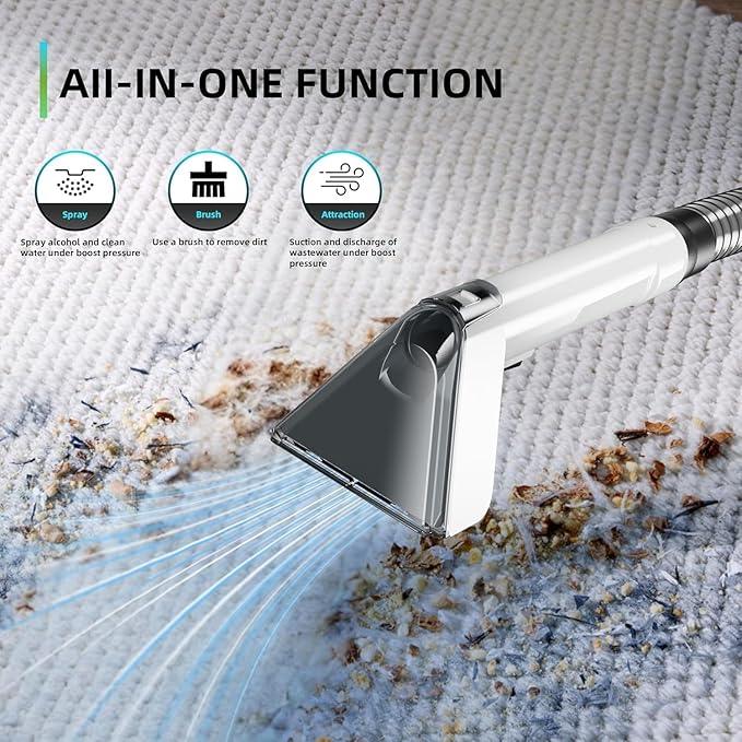 Portable Carpet and Upholstery Deep Cleaner, Instant Heating Rugs Cleaner, Powerful Suction&Deep Cleaning Cleaner Machine for Carpet, Couch, Car, Pets (ZM3) - NeatNest