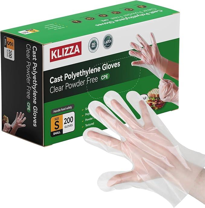 Plastic Gloves Disposable, Latex & Powder Free, Oil-Proof, Thick Clear Gloves Safe for Food Handling, Cooking, Kitchen - NeatNest