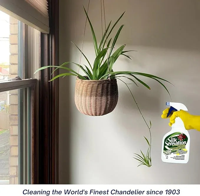 Sparkle Plenty Silk Sensation Artificial Flower & Plant Leaf Cleaner and Shine -Fake Flower Dusting Spray -Silk Plant Cleaner Spray No Wipe -Drip Dry Cleaning Supplies for Artificial Tree, Bundle of 2 - NeatNest
