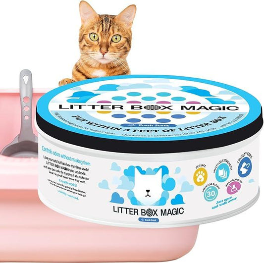 Litter Box Magic Cat Litter Deodorizer Jar (Fresh Scent, 16 Oz, Pack of 1) - Cat Litter Odor Absorber Gel In A Jar - Litter Box Pet Air Freshener - Litter Odor Eliminator to Freshen Air - NeatNest