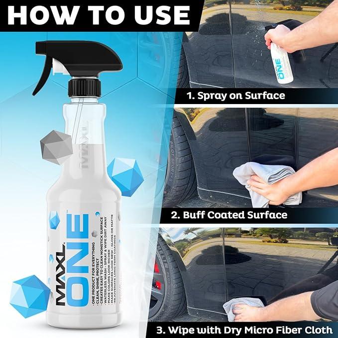 MAXLONE™ 20oz Car Spray with Triphene®, Quick Spray & Wipe All Purpose Waterless Detailer, Better Than Any Car Detailing Kit - Clean, Shine, Protect Paint, Glass, Wheels, and Trim Without Pre-Washing - NeatNest