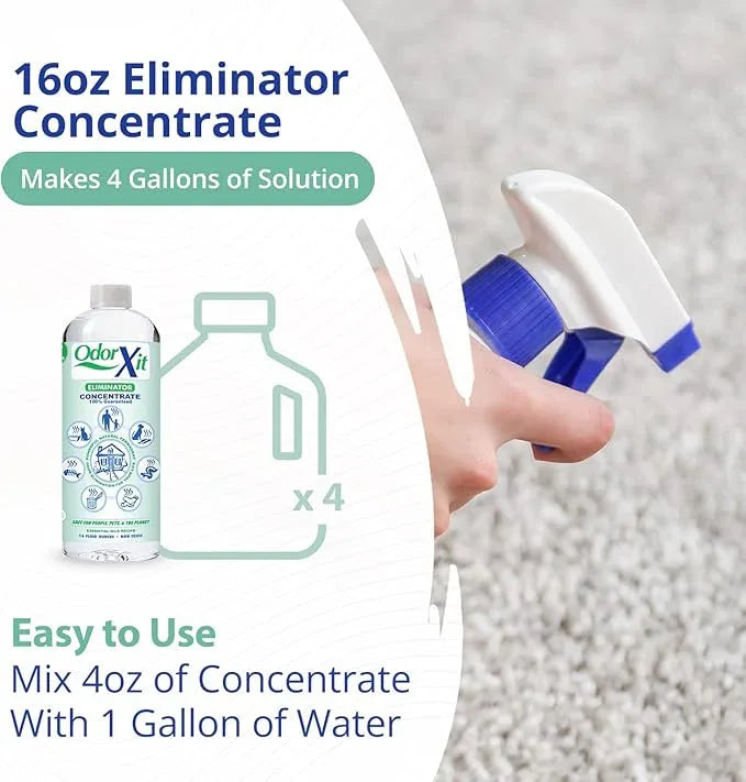 Concentrated Pet Urine Odor Eliminator, Ideal for Cat, Dog Poo and Urine Smell, Versatile & Natural Odor Neutralizer for Home and Outdoor Use, Deodorizer & Absorber, Concentrate, 16oz - NeatNest