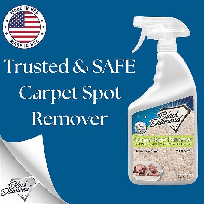 Black Diamond Stoneworks Carpet & Upholstery Cleaner: Fast Acting Deep Cleaning Spot & Stain Remover Spray Also Works Great on Rugs, Couches and Car Seats (1-Quart/1-Gallon) - NeatNest