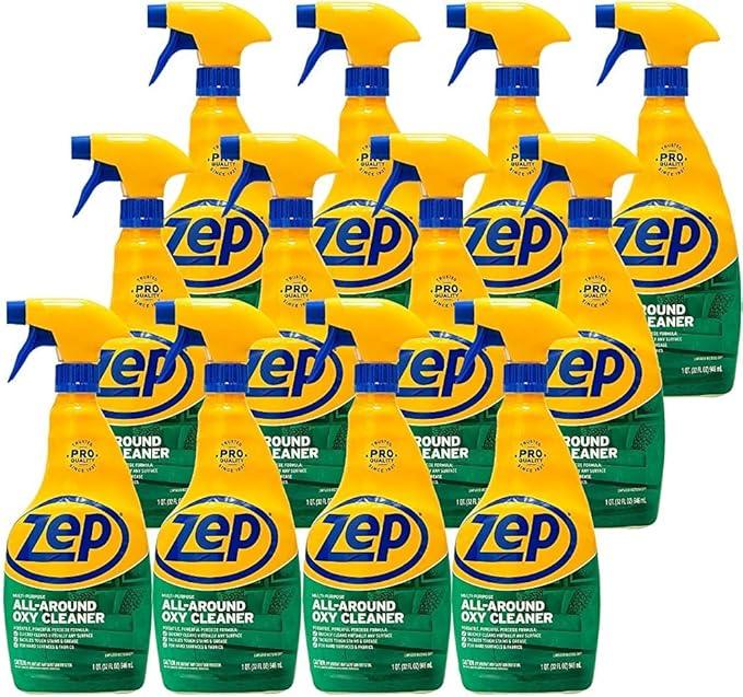 Zep Multi-Purpose All-Around Oxy Cleaner - 32 oz (Case of 12)- ZUAOCD32 - Tackle Tough Stains and Grease With A Versatile, Powerful Peroxide Formula For Hard Surfaces and Fabrics - NeatNest