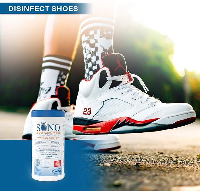SONO Disinfecting Wipes - Alcohol-Free, No Bleach, Medical-Grade I Multi-Surface Cleaning for Home, School, Office, Hospital, Gym I Gentle on Electronic Devices I Everyday Use I 80 CT - NeatNest