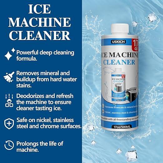 USKICH 4 Pack Ice Machine Cleaner Maker Descaler-68 fl oz Nickel Safe Descaler,Ice Maker Cleaner Solution Compatible with Ice Machine Brands Scotsman,KitchenAid,Hoshizaki - NeatNest