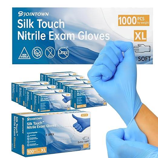 Nitrile Exam Gloves, 3.5-Mil Blue Disposable Latex-Free, Extra Soft Medical Nitrile Gloves X-Large Case Of 1000, Powder Free for Medical, Cleaning, Cooking, Esthetician, Food-Safe,XL - NeatNest