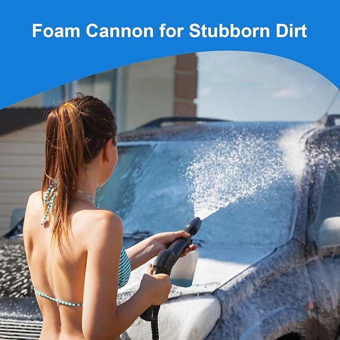 Electric Pressure Washer 5000 PSI 2.8 GPM High Power Washer with 4 Pressure Nozzle and Foam Cannon, powerwashers for Home, Car Washing, Fence Cleaning, Patio, Blue - NeatNest