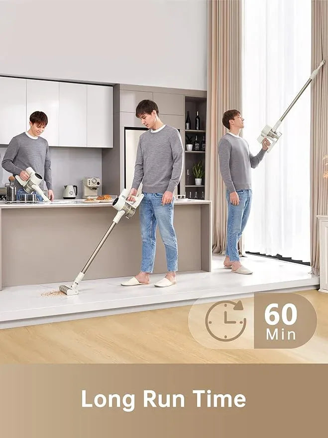 DREAME Cordless Stick Vacuum Cleaner for Home, Powerful 120AW Suction with Anti-Tangle Brush, LED Headlights, Five-Layer Filtration, Up to 60 Mins, Handheld Vacuum Deep Clean Hair, Hard Floor, Carpet - NeatNest
