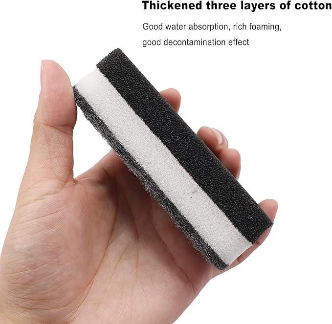 Kitchen Dishwashing Sponge Individually Wrapped Sponges, Bulk Non Scratch Scouring Pad Odor-Free Dish Sponges for Washing Dishes Wipes for Household Cleaning Dishes Travel Apartments (Black- 200 Pack) - NeatNest