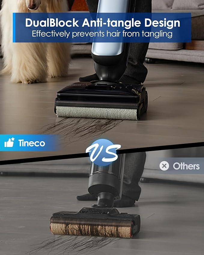 Tineco Floor One S9 Artist Pro Wet Dry Vacuum Cleaner, 22kPa Suction, 360° SmoothDrive, Anti-Tangle Design, 185°F Flashdry, 75 Min Runtime, Dual-Edge Cleaning, 180° Lay-Flat - NeatNest