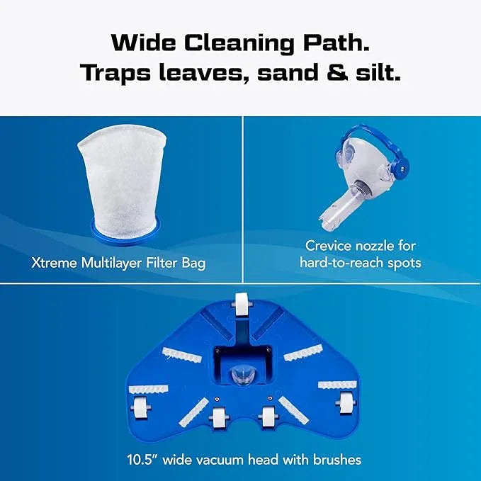 POOL BLASTER Max Cordless Pool Vacuum for Deep Cleaning & Strong Suction, Handheld Rechargeable Swimming Pool Cleaner for Inground and Above Ground Pools, Hoseless Pool Vac by Water Tech - NeatNest