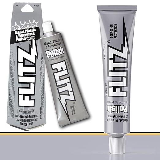 Flitz Multi-Purpose Metal Polish Paste - 1.76oz Tube of USA-Made Chrome Polish - Works on Stainless Steel, Aluminum, Plastic, Jewelry and Cars - Non-Abrasive Cleaner & Rust Remover (80 Pack) - NeatNest