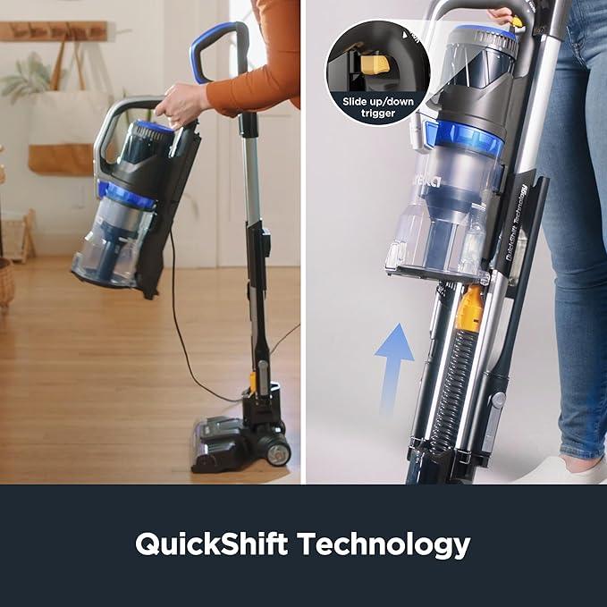 Eureka Pet Upright Vacuum Cleaner for Carpet and Hard Floor, Powerful Bagless Vacuum Cleaner for Home with HEPA Filter and Pet Tool, OmniVerse NEU801BL with QuickShift Technology, Blue - NeatNest