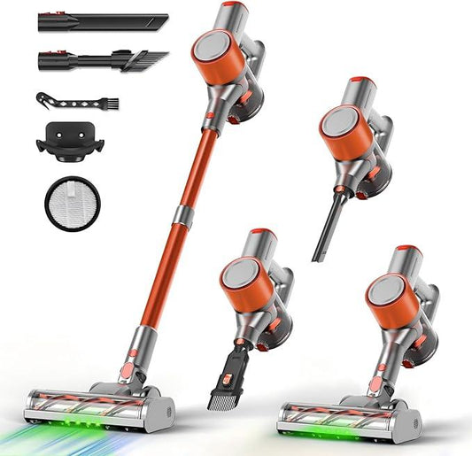 Stick Cordless Vacuum Cleaner - Lightweight Handheld Vacuum with Self Standing, Removable Battery with 45min Running Time, Anti-tangle Wireless Vacuum for Home Pet Hair/Hardwood Floor/Carpet OB - NeatNest