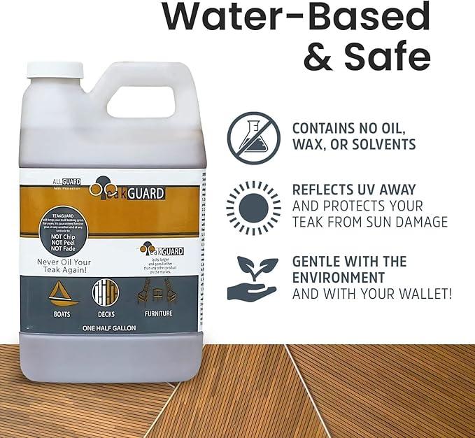 Finish, Premium Teak Cleaner and Brightener, Water-Based, Oil-Free Wood Restorer & Protectant, Safe & Easy To Use Teak Sealer & Polisher for Outdoor & Indoor Wood Furniture, 64 oz - NeatNest