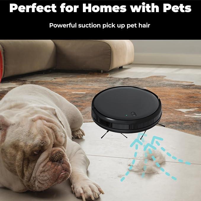 Robot Vacuum with Smart Navigation, Vacuum and Mop 2-in-1 Powerful Suction Pet Vacuum with APP/Voice Control Good for Pet Hair, Hard Floor, Compatible with Alexa - NeatNest