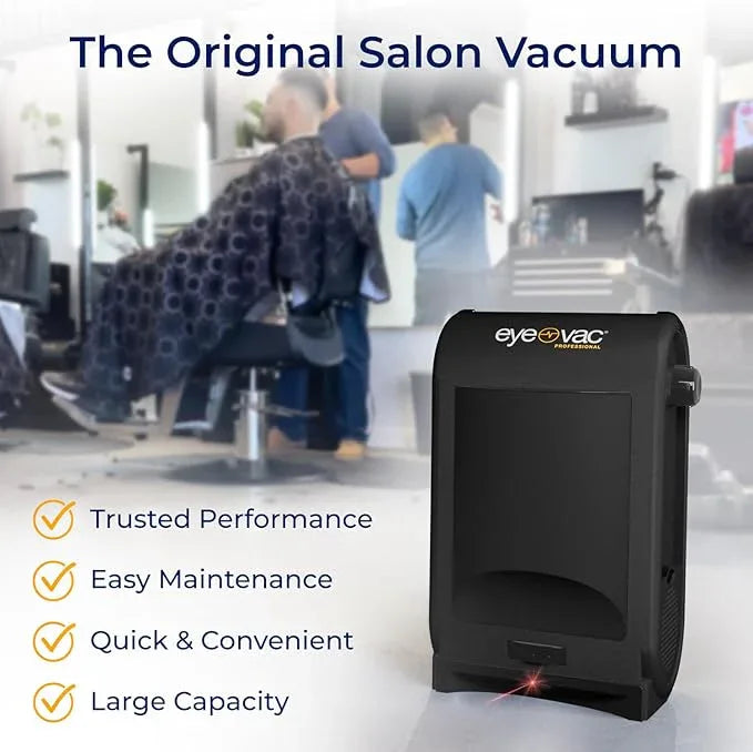 EyeVac Pro Touchless Vacuum Automatic Dustpan - Ultra Fast & Powerful - Great for Sweeping Salon Pet Hair Food Dirt Kitchen, Corded Canister Vacuum, Bagless, Automatic Sensors, 1400 Watt (Black) - NeatNest
