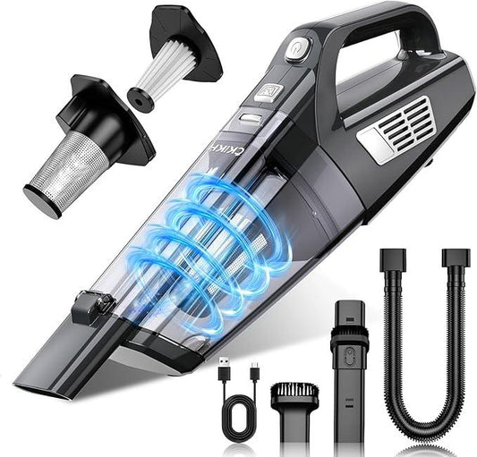 Handheld Vacuum Cordless, 15000PA Strong Suction Hand Held Car Vacuum Cleaner Portable with Multi-Nozzles & Washable Filter, Lightweight Dust Busters Rechargeable for Home, Car, Office, Pets - NeatNest